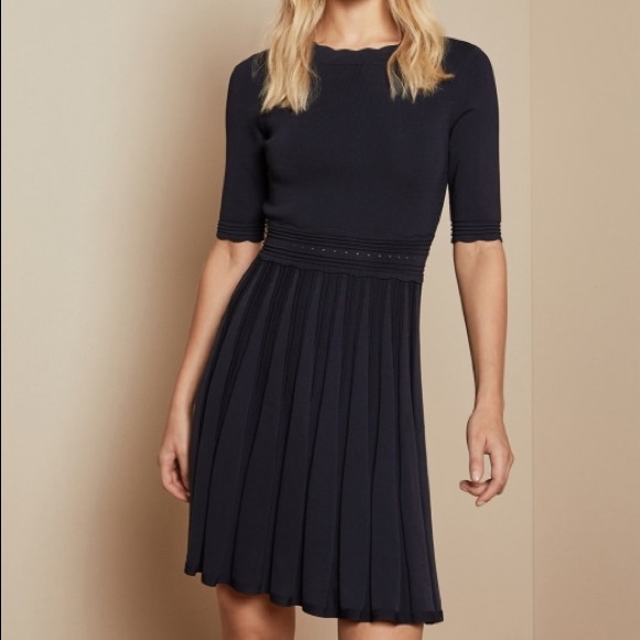 Ted Baker Dresses & Skirts - Ted Baker Dorlean Scallop Knitted Skater Dress